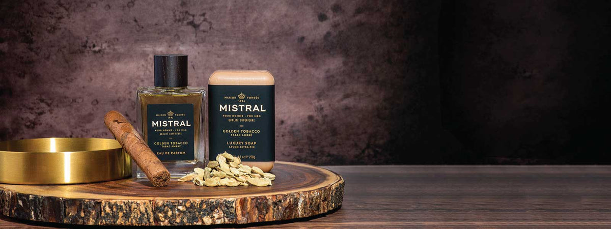 Mistral Men's Luxury French Bar Soap 7oz 200g - Alpine Brandy