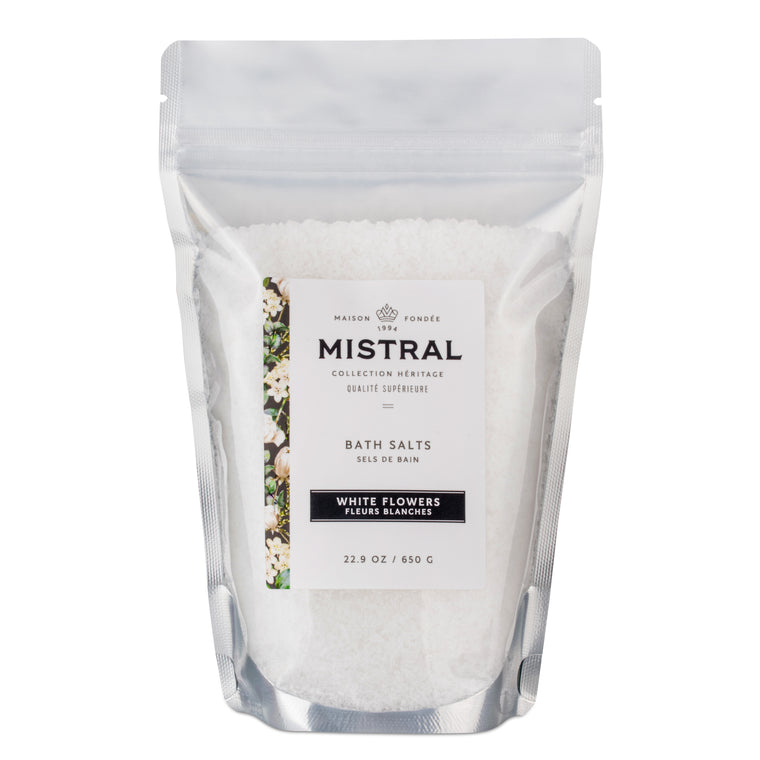 White Flowers Heritage Bath Salt Bag