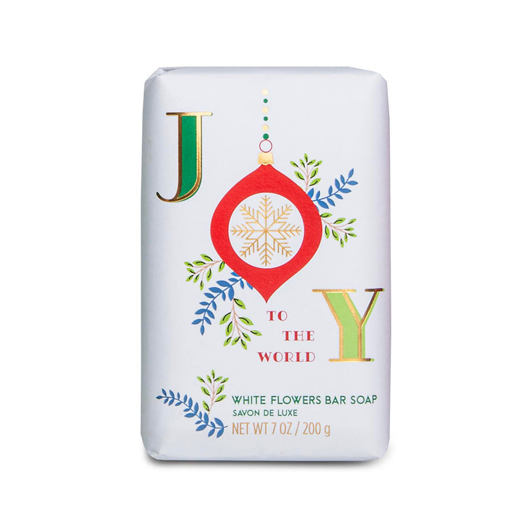 Joy To The World (White Flowers) Gift Soap