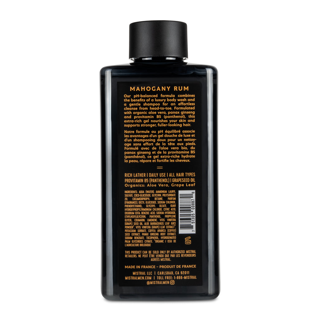 MEN'S BLACK AMBER BODY WASH - mistralsoap