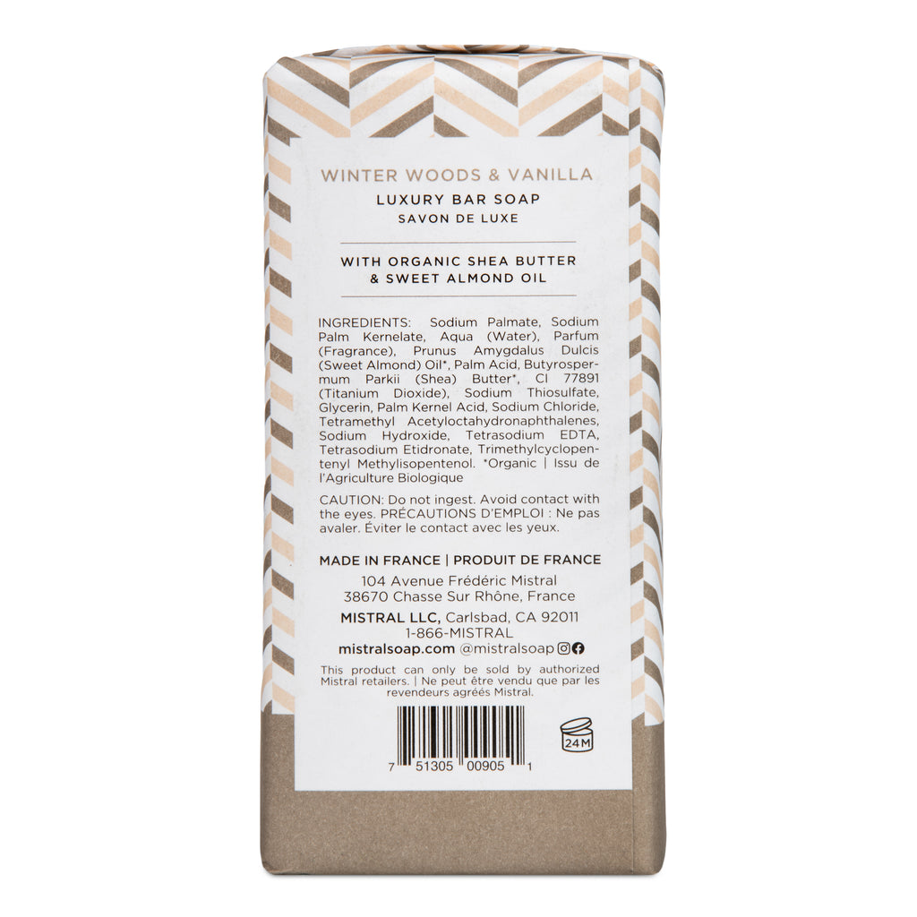 Winter Woods & Vanilla Bar Soap