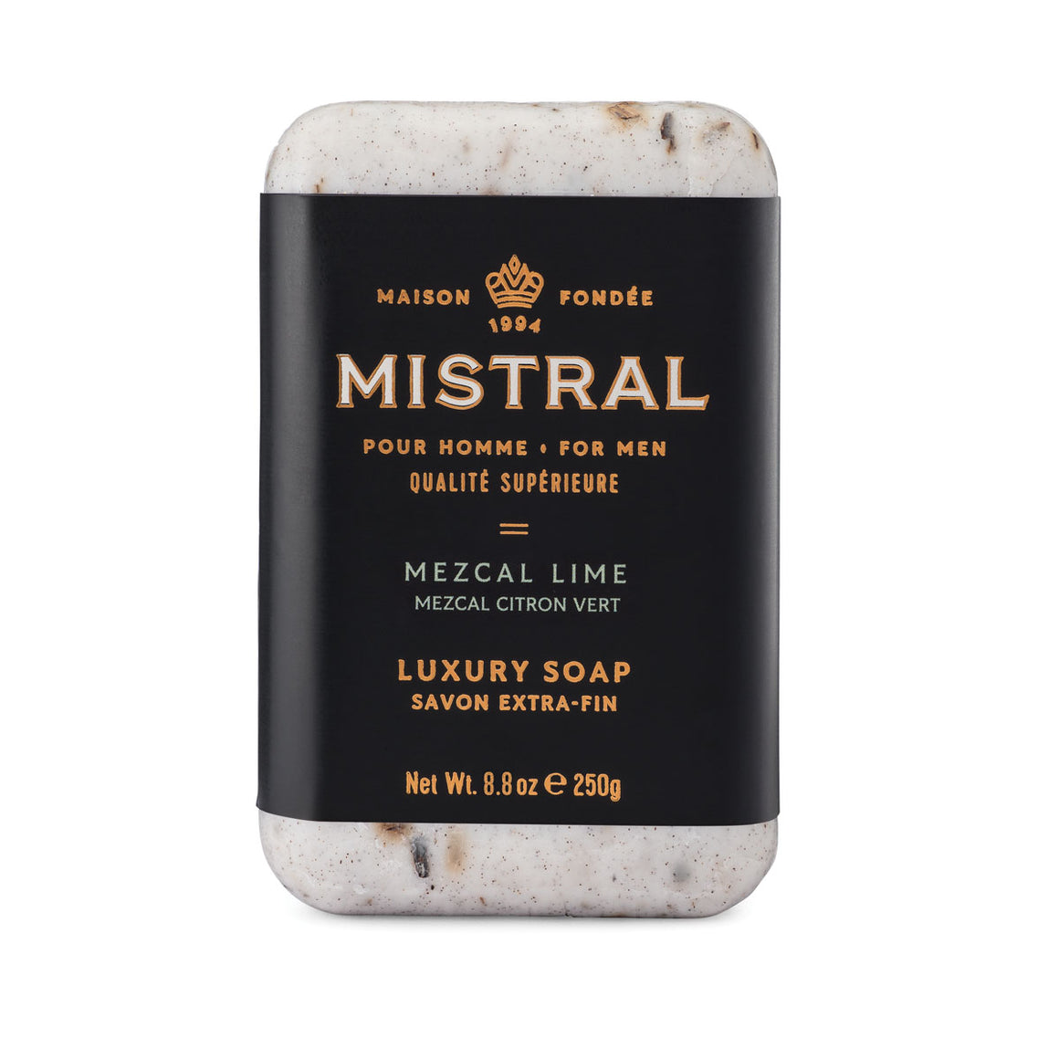 Mistral Bar Soap Organic, Bourbon Vanilla, Large, Natural Exfoliation